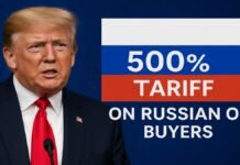 Trump Backs 500% Tariff On Russian Oil Buyers, Warns Severe Sanctions For Trade Partners Trump Backs 500% Tariff