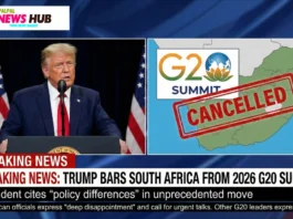 Trump Bars South Africa from 2026 G20 Summit, Cuts All US Aid in Major Diplomatic Escalation Trump Bars South Africa