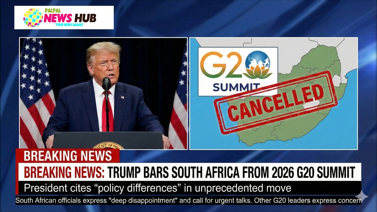 Trump Bars South Africa from 2026 G20 Summit, Cuts All US Aid in Major Diplomatic Escalation