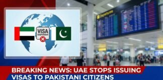 UAE Stops Issuing Visas to Pakistani Citizens, 1.9 Million Workers Face Employment Crisis UAE has stopped Visa to pakistanis