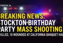 Stockton Birthday Party Mass Shooting: 4 Killed, 10 Wounded at California Banquet Hall birthday party mass shooting