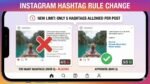 5 hashtags per post or Reel
