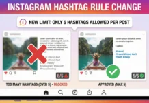5 hashtags per post or Reel