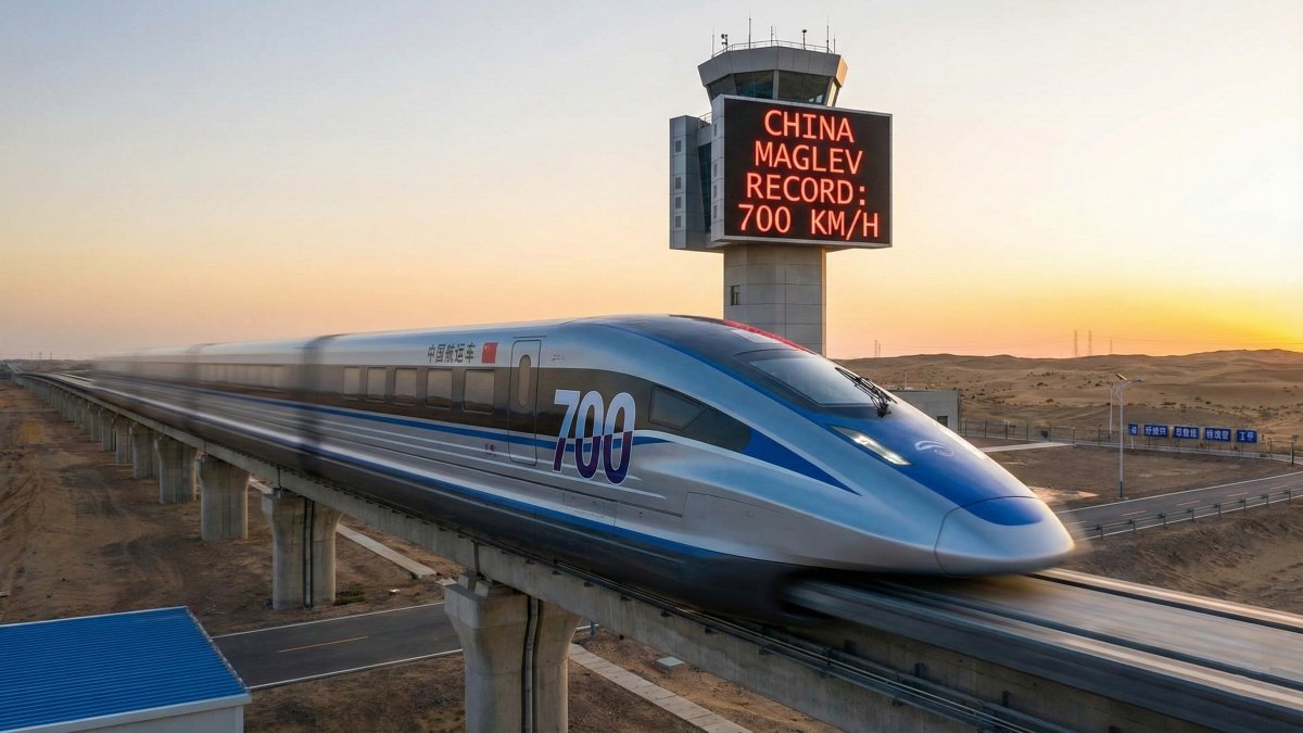 China Maglev Record: 1-Ton Vehicle Hits 700 km/h in 2 Seconds, Hyperloop Future Closer