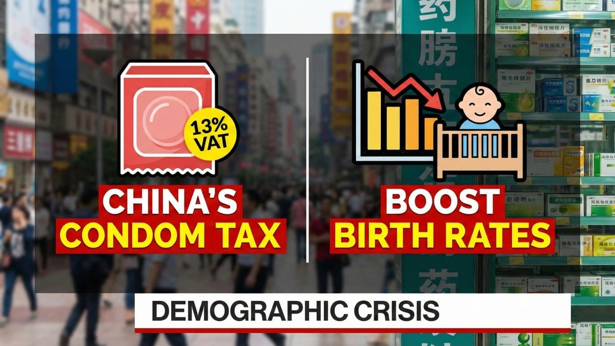 China’s Condom Tax: 13% VAT Imposed to Boost Birth Rates in Demographic Crisis