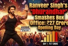 Ranveer Singh’s “Dhurandhar” Smashes Box Office with ₹27 Crore Opening Day, Breaks Actor’s Records Dhurandhar Box Office