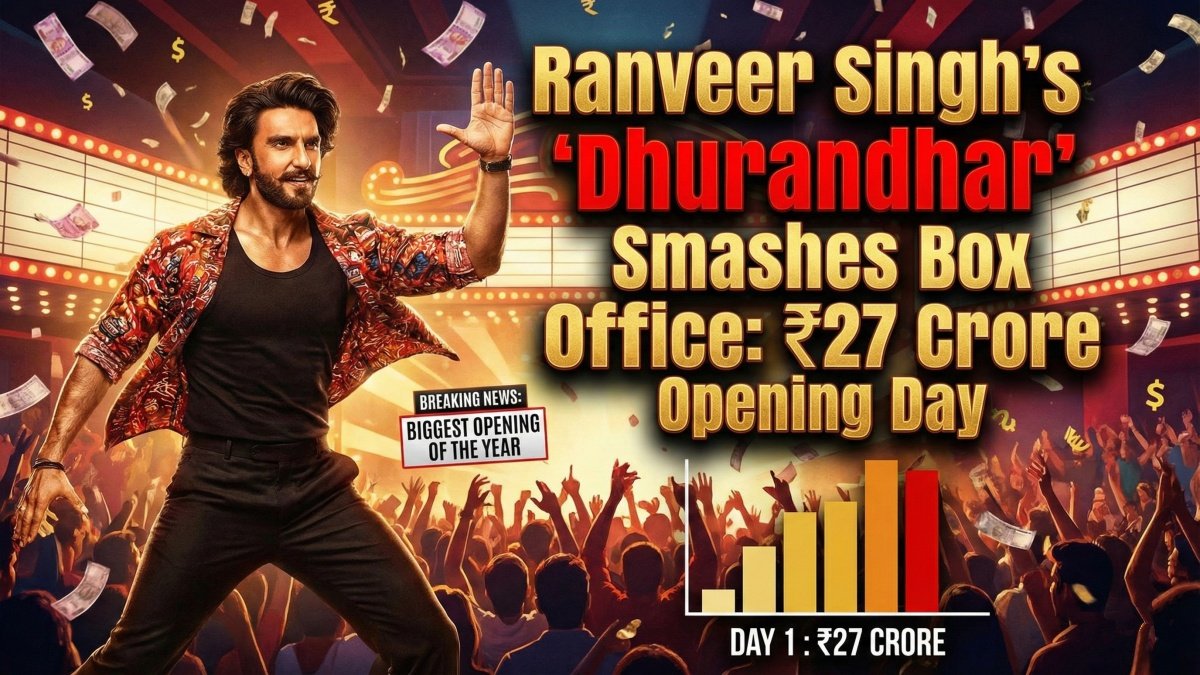 Ranveer Singh’s “Dhurandhar” Smashes Box Office with ₹27 Crore Opening Day, Breaks Actor’s Records