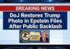 DoJ Restores Trump Photo