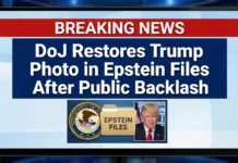 DoJ Restores Trump Photo
