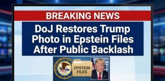 DoJ Restores Trump Photo