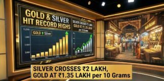 Gold and Silver Prices Hit Record Highs: Silver Crosses ₹2 Lakh Mark, Gold at ₹1.35 Lakh per 10 Grams Gold and Silver Prices