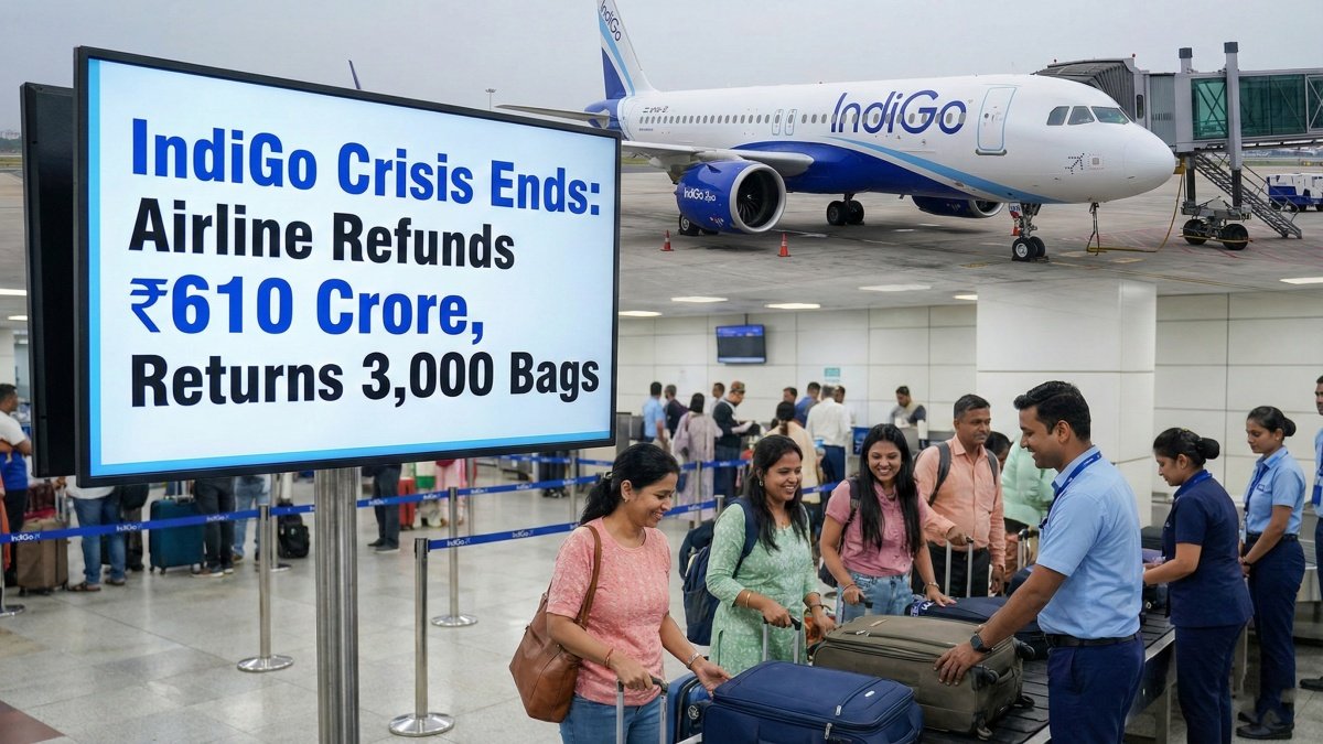 IndiGo Crisis Ends: Airline Refunds ₹610 Crore, Returns 3,000 Bags as Operations Normalize by December 10