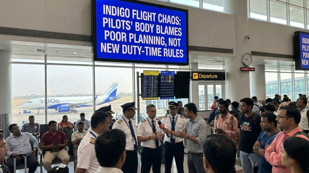 IndiGo Flight Chaos, Pilots’ Body Blames Poor Planning, Not New Duty-Time Rules