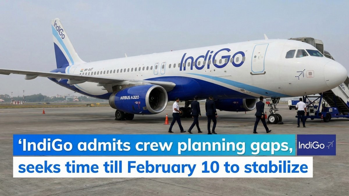 IndiGo admits crew planning gaps, seeks time till February 10 to stabilize