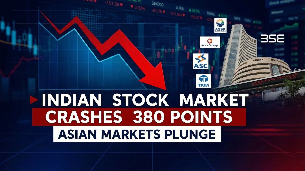 Indian Stock Market Crashes 380 Points as Asian Markets Plunge