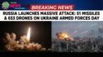 Russia Launches Massive Attack, 51 Missiles and 653 Drones on Ukraine Armed Forces Day Missile attack on ukrain