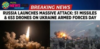 Russia Launches Massive Attack, 51 Missiles and 653 Drones on Ukraine Armed Forces Day Missile attack on ukrain