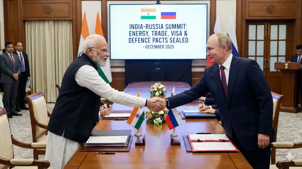 Modi, Putin seal big-ticket energy, trade, visa and defence pacts in Delhi