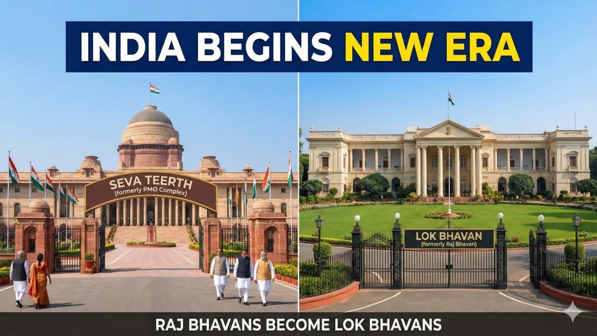 India Begins New Era, PMO Complex Renamed Seva Teerth, Raj Bhavans Become Lok Bhavans