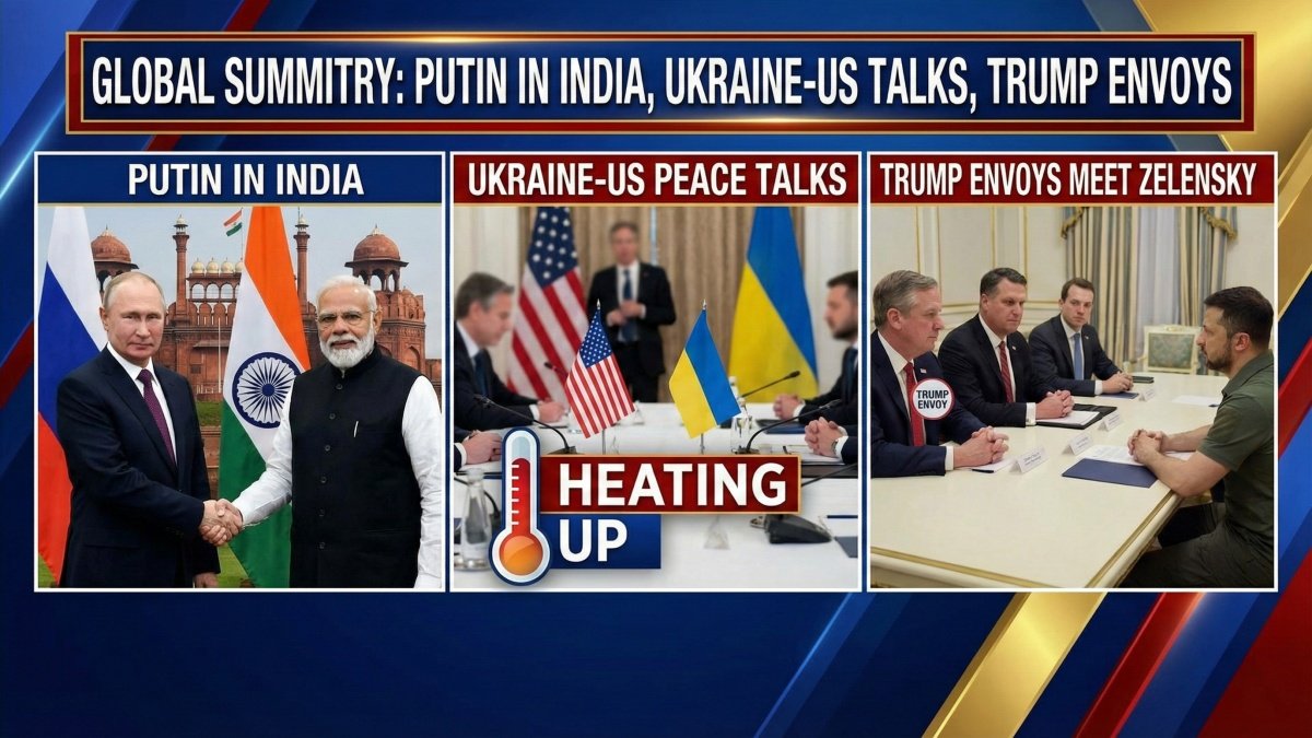 Putin in India, Ukraine-US Peace Talks Heat Up, Trump Envoys Meet Zelensky Team