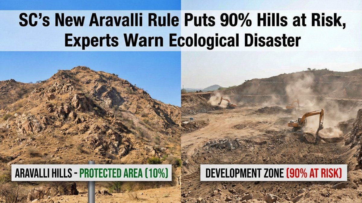 SC’s New Aravalli Rule Puts 90% Hills at Risk, Experts Warn Ecological Disaster