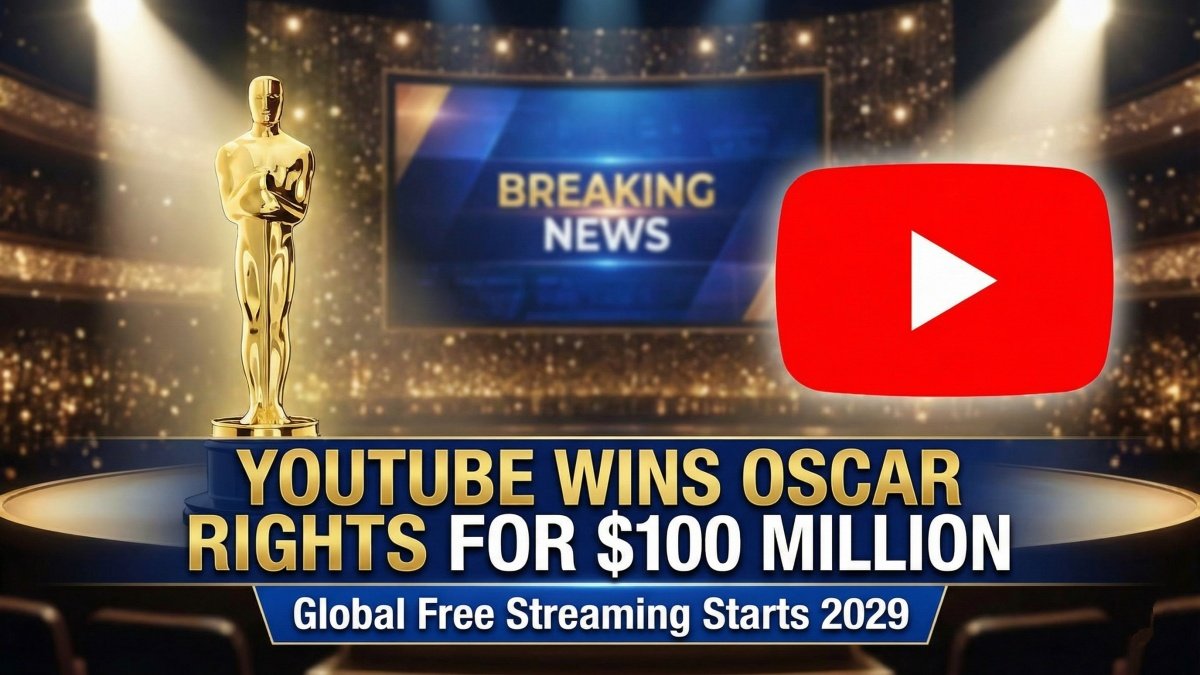 YouTube Wins Oscar Rights for $100 Million, Global Free Streaming Starts 2029