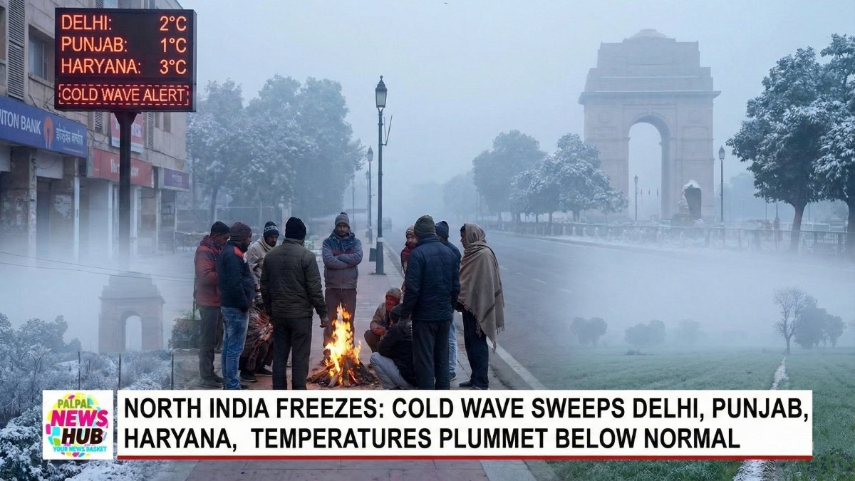 North India Freezes: Cold Wave Sweeps Delhi, Punjab, Haryana, Temperatures Plummet Below Normal