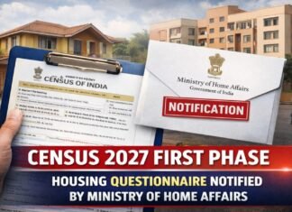 Census 2027 First Phase: Housing Questionnaire Notified by Ministry of Home Affairs Census 2027
