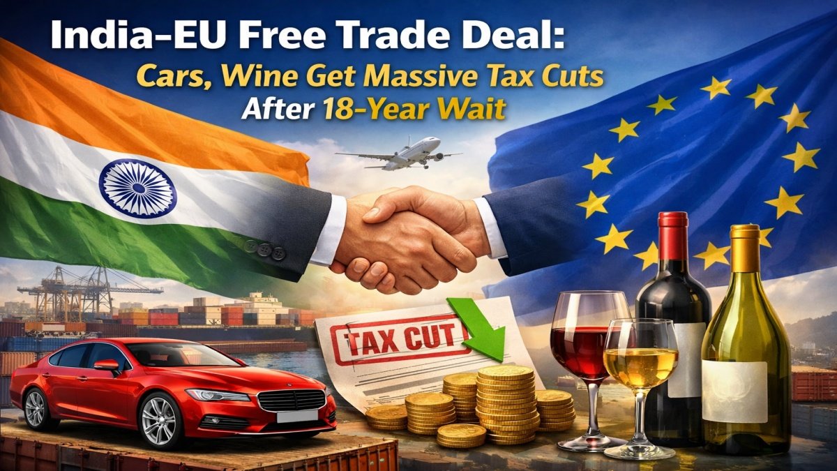 India-EU Free Trade Deal: Cars, Wine Get Massive Tax Cuts After 18-Year Wait