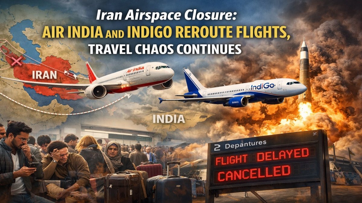 Iran Airspace Closure: Air India and IndiGo Reroute Flights, Travel Chaos Continues