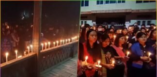 Kuki Students' Organization held candlelight vigils