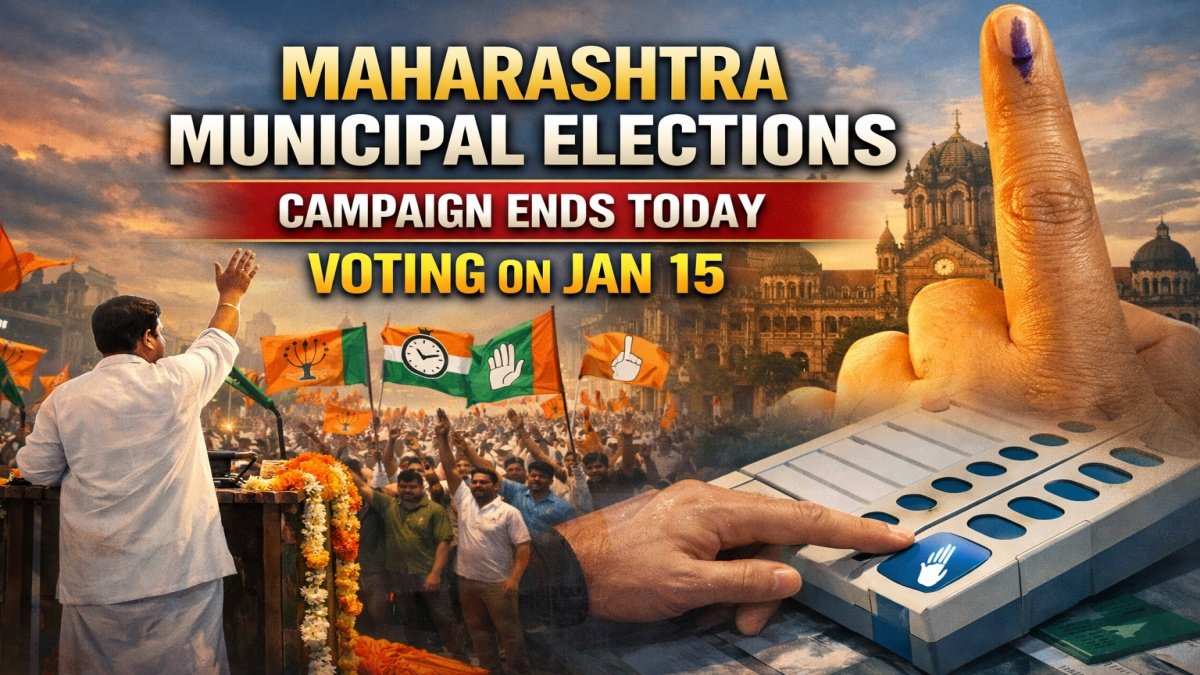 Maharashtra Municipal Elections Campaign Ends Today, Voting on Jan 15
