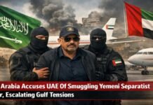 Saudi Arabia Accuses UAE Of Smuggling Yemeni Separatist Leader, Escalating Gulf Tensions