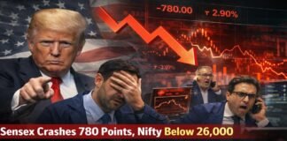 Sensex Crashes 780 Points