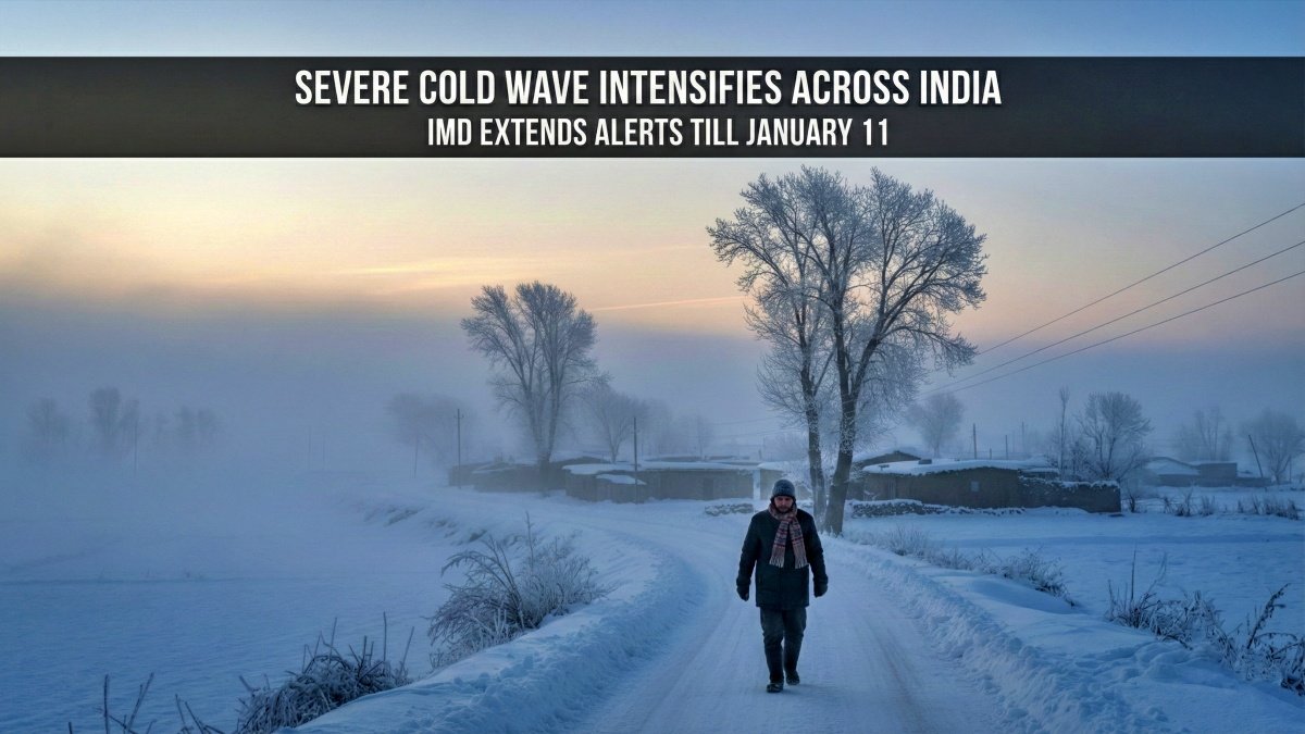 Severe Cold Wave Intensifies Across India, IMD Extends Alerts Till January 11