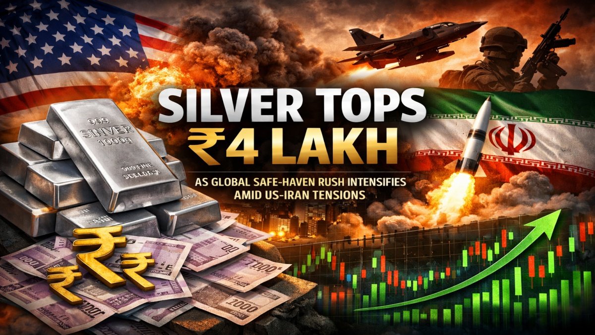 Silver Tops ₹4 Lakh as Global Safe-Haven Rush Intensifies Amid US-Iran Tensions