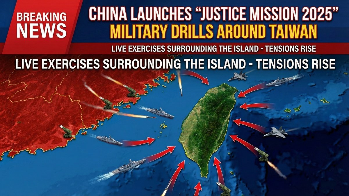 China Launches “Justice Mission 2025” Military Drills Around Taiwan