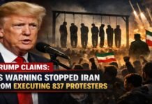 Trump Claims US Warning Stopped Iran From Executing 837 Protesters
