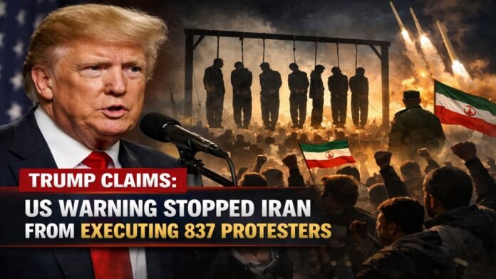 Trump Claims US Warning Stopped Iran From Executing 837 Protesters