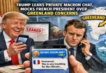 Trump Leaks Private Macron Chat, Mocks French President Over Greenland Concerns