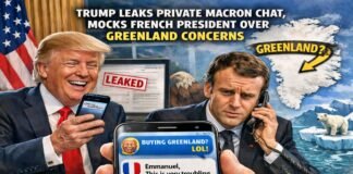Trump Leaks Private Macron Chat, Mocks French President Over Greenland Concerns