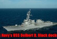 US Navy’s USS Delbert D. Black docks
