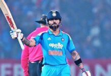 Virat Kohli scored his 7th ODI century against New Zealand.