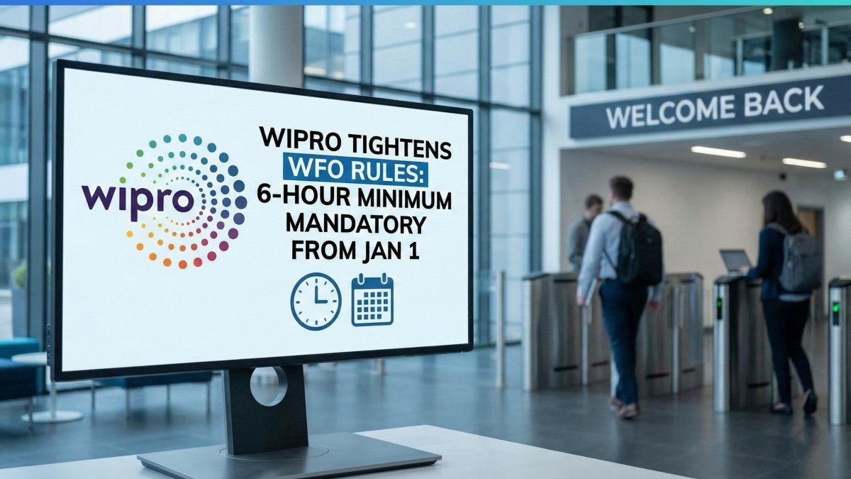 Wipro tightens work from office rules | PalPal News Hub | Latest National, Technology, and Astrology News Wipro tightens work from office rules