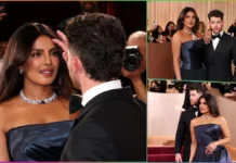 Priyanka Chopra Dazzles Golden Globes 2026 Red Carpet in Custom Dior Gown priyanka at Golden Glob 2026