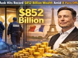 Elon Musk Hits Record $852 Billion Wealth Amid X Paris Office Raid Elon Musk Hits Record $852 Billion Wealth