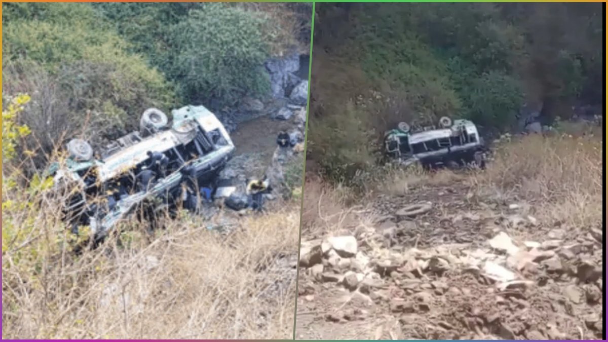 HRTC Bus Plunges Into Deep Gorge in Dehradun, Massive Rescue Underway