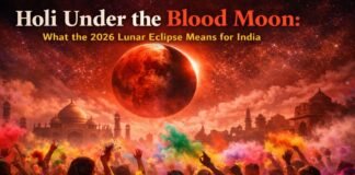 Holi Under the Blood Moon
