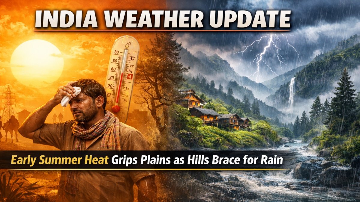 Weather Update: Early Summer Heat Grips Plains as Hills Brace for Rain