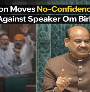 Opposition Moves No,Confidence Motion Against Speaker Om Birla